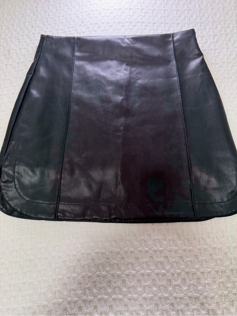 Zara Black Faux Leather Mini Skirt